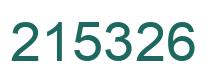 Number 215326 green image