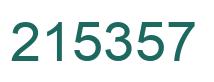Number 215357 green image