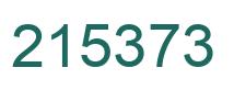 Number 215373 green image