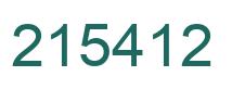 Number 215412 green image