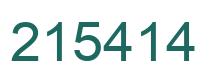 Number 215414 green image