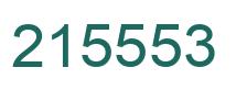 Number 215553 green image