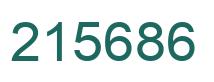 Number 215686 green image