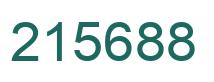 Number 215688 green image