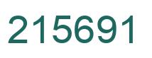 Number 215691 green image
