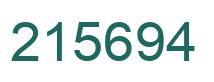 Number 215694 green image
