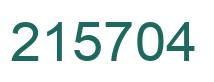Number 215704 green image