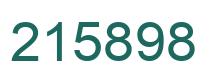 Number 215898 green image