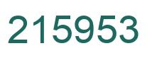 Number 215953 green image