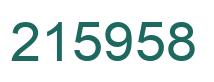 Number 215958 green image