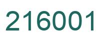 Number 216001 green image