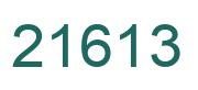 Number 21613 green image