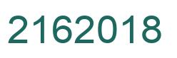 Number 2162018 green image