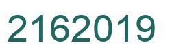 Number 2162019 green image