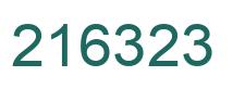 Number 216323 green image