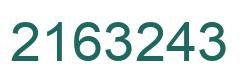 Number 2163243 green image