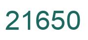 Number 21650 green image