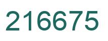 Number 216675 green image