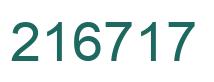 Number 216717 green image