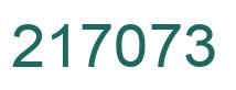 Number 217073 green image