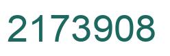 Number 2173908 green image