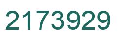Number 2173929 green image