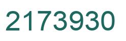 Number 2173930 green image