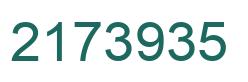 Number 2173935 green image