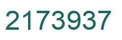Number 2173937 green image