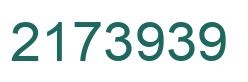 Number 2173939 green image
