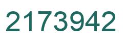 Number 2173942 green image