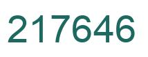 Number 217646 green image