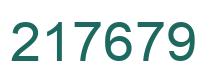 Number 217679 green image