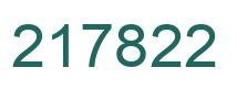 Number 217822 green image