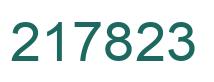 Number 217823 green image