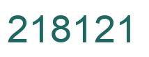 Number 218121 green image