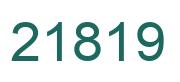 Number 21819 green image