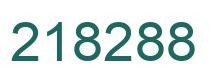 Number 218288 green image