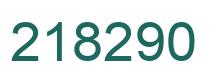 Number 218290 green image