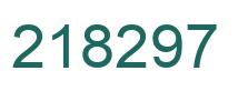 Number 218297 green image