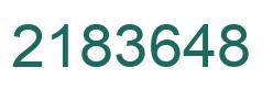 Number 2183648 green image