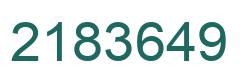 Number 2183649 green image