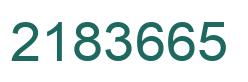 Number 2183665 green image