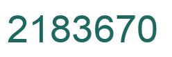 Number 2183670 green image