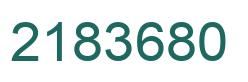 Number 2183680 green image