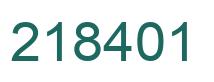 Número 218401 imagen verde