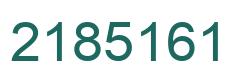 Number 2185161 green image