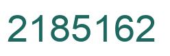 Number 2185162 green image