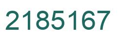 Number 2185167 green image