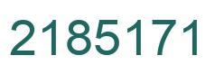Number 2185171 green image